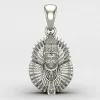 Khatu Shyam Baba Silver Pendant