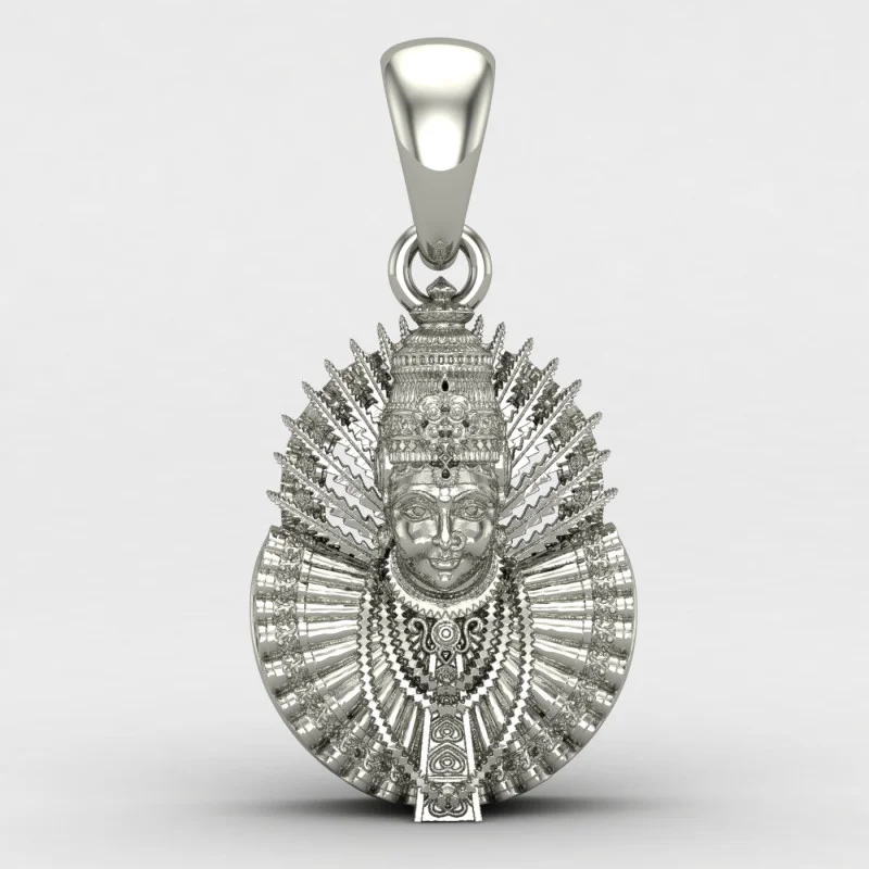 Khatu Shyam Baba Silver Pendant