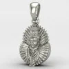 Khatu Shyam Baba Silver Pendant