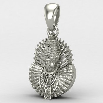 Khatu Shyam Baba Silver Pendant