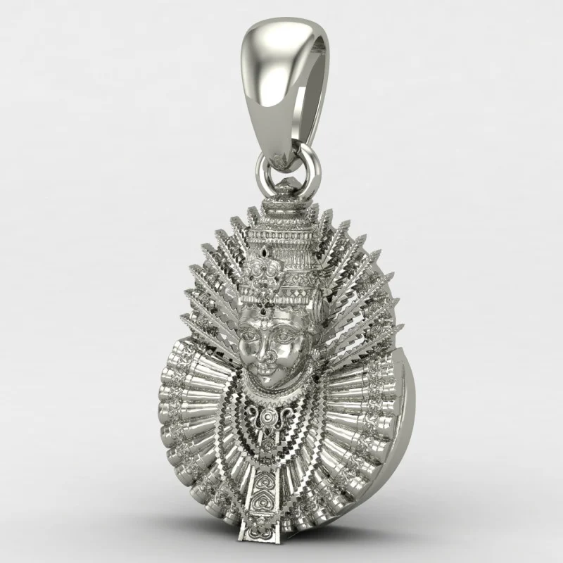 Khatu Shyam Baba Silver Pendant