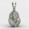 Khatu Shyam Baba Silver Pendant