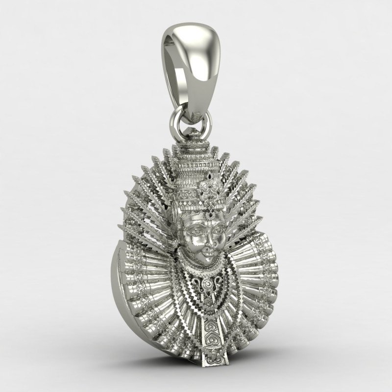 Khatu Shyam Baba Silver Pendant