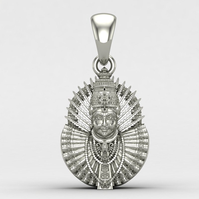 Khatu Shyam Baba Silver Pendant