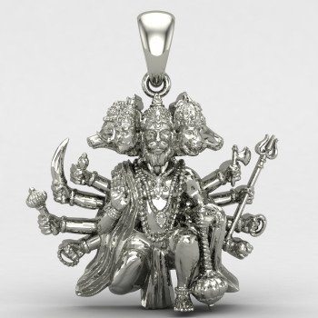 Blessing Panchmukhi Hanuman Silver Locket
