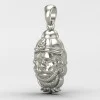 Hanuman Ji Face Silver Pendant